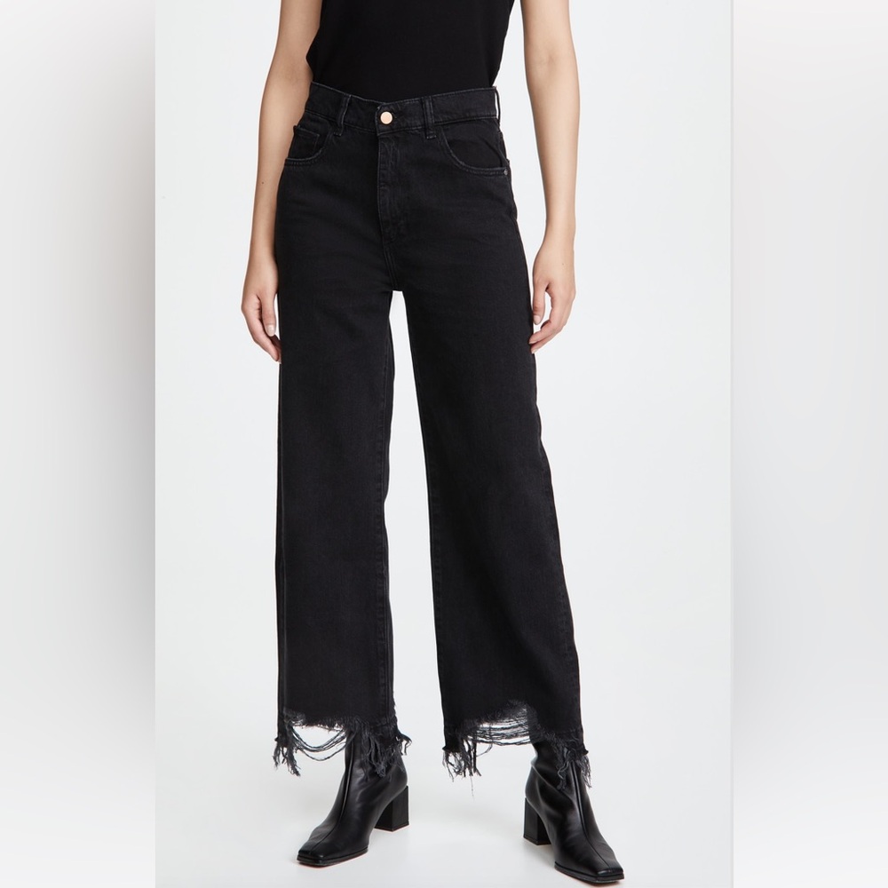 NEW DL1961 Hepburn High Rise Chewed Hem Ankle Jeans